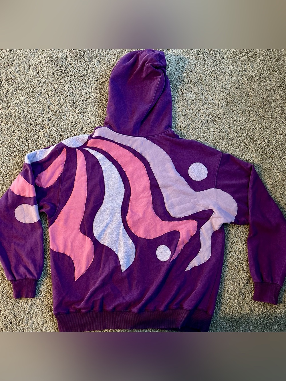 PREOWNED WE THE FREE FREE PEOPLE It’s A Vibe Purple Hoodie Size SMALL